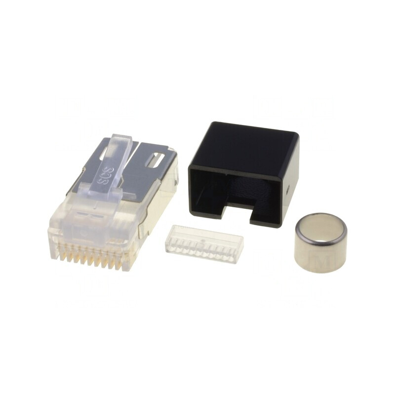 Mufă RJ50 10p10c Ecranată pe Cablu | Electronic-mag.ro | Componente Electronice