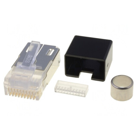 Mufă RJ50 10p10c Ecranată pe Cablu | Electronic-mag.ro | Componente Electronice