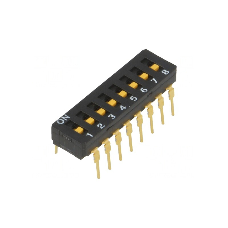 Comutator DIP-SWITCH 8 Secțiuni ON-OFF 30VDC | Electronic-mag.ro | Componente Electronice