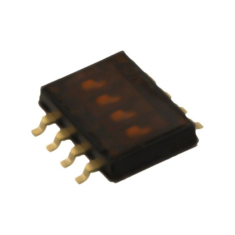 Comutator DIP-SWITCH 4 Secțiuni ON-OFF 24VDC | Electronic-mag.ro | Componente Electronice