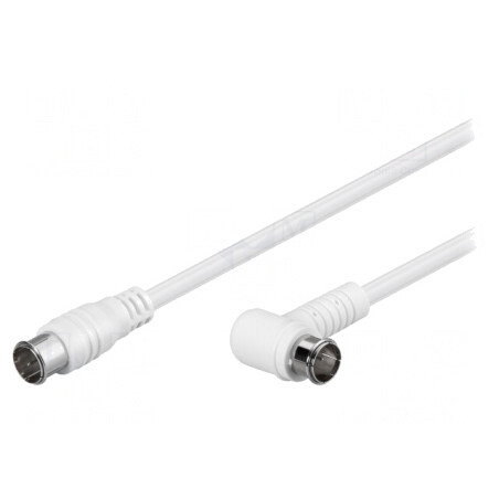Cablu TV 75Ω 2,5m F Quick Alb | Electronic-mag.ro | Componente Electronice
