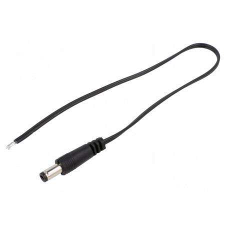 Cablu Alimentare DC 5.5x2.1mm Negru 0.25m | Electronic-mag.ro | Componente Electronice