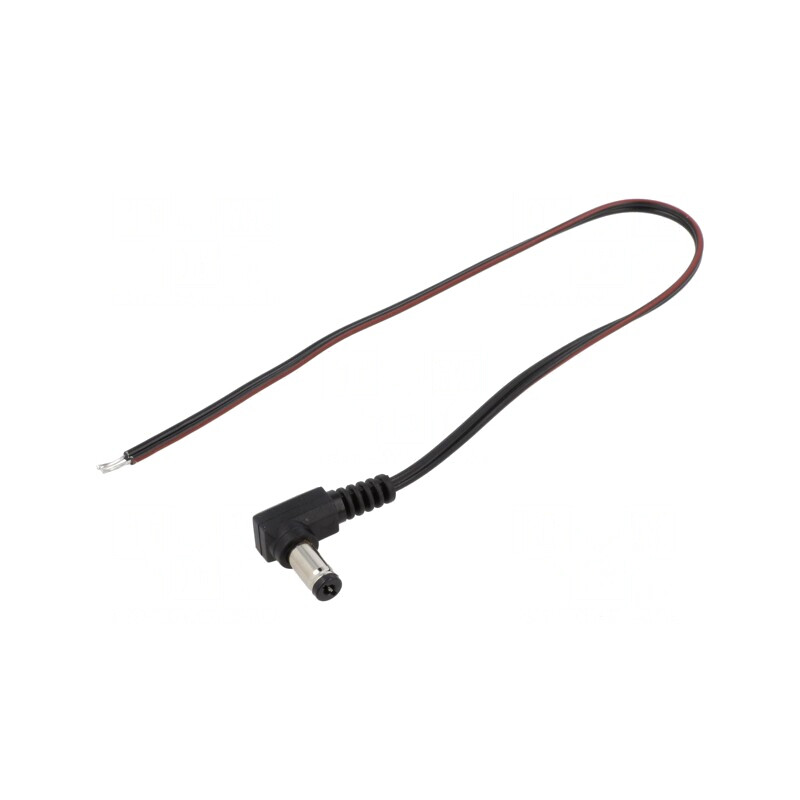 Cablu Alimentare DC 5,5/2,1 Negru 0,25m | Electronic-mag.ro | Componente Electronice