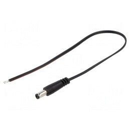Cablu Negru 0.25m DC 5.5/2.5 2x0.35mm2 | Electronic-mag.ro | Componente Electronice