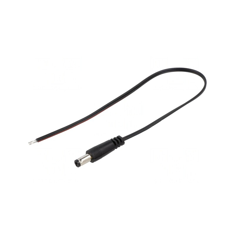 Cablu Negru 0.25m DC 5.5/2.5 2x0.35mm2 | Electronic-mag.ro | Componente Electronice