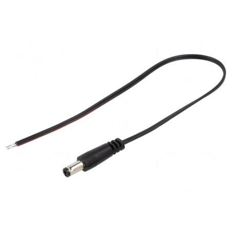 Cablu Negru 0.25m DC 5.5/2.5 2x0.35mm2 | Electronic-mag.ro | Componente Electronice