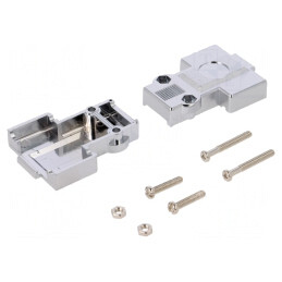 Carcasă pentru conectori D-Sub ecranată cu fixare prin șuruburi | Electronic-mag.ro | Componente Electronice
