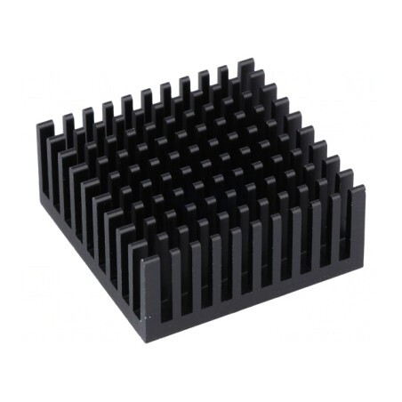 Radiator Extrudat Negru 37,92x38,1x16,51mm | Electronic-mag.ro | Componente Electronice
