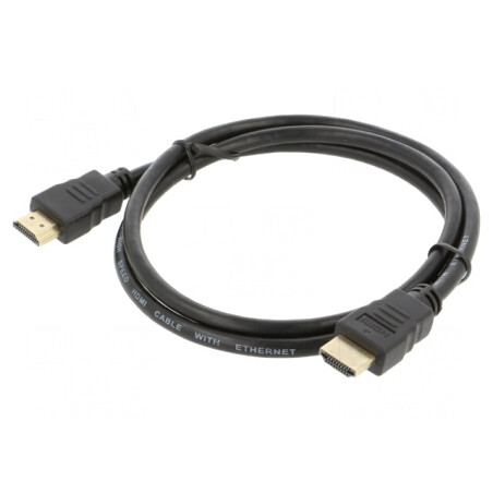 Cablu HDMI 1.4 Negru 1m | Electronic-mag.ro | Componente Electronice