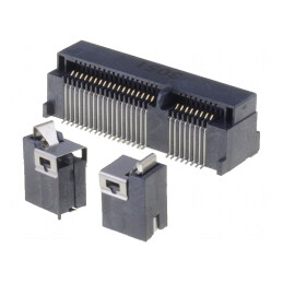 Conector: PCI Express mini; orizontale; SMT; aurit; PIN: 52; 0,5A