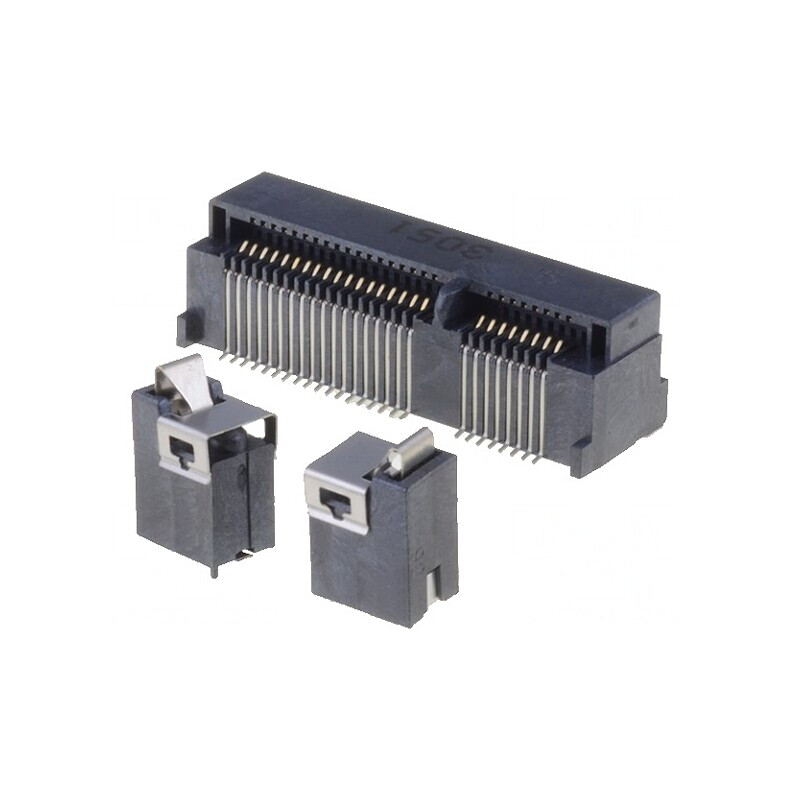 Conector PCI Express Mini Orizontal SMT Aurit 52-PIN 0.5A | Electronic-mag.ro | Componente Electronice