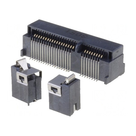 Conector PCI Express Mini Orizontal SMT Aurit 52-PIN 0.5A | Electronic-mag.ro | Componente Electronice