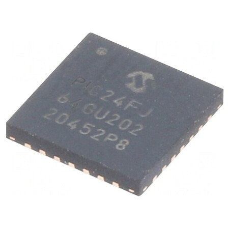 Microcontroler PIC24 64kB 2-3.6V SMD QFN28 8kB SRAM | Electronic-mag.ro | Componente Electronice