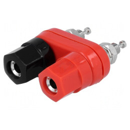 Soclu Banană 4mm 10A 60VDC Nichelat Duble | Electronic-mag.ro | Componente Electronice
