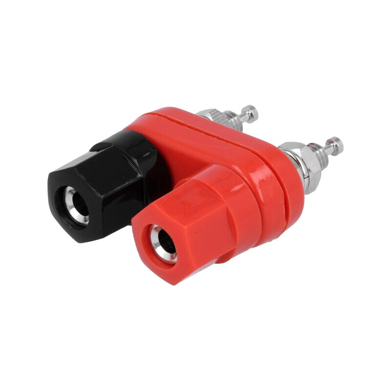 Soclu Banană 4mm 10A 60VDC Nichelat Duble | Electronic-mag.ro | Componente Electronice