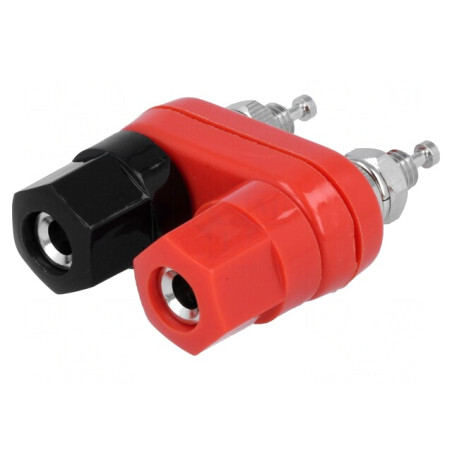 Soclu Banană 4mm 10A 60VDC Nichelat Duble | Electronic-mag.ro | Componente Electronice