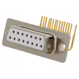 Conector D-Sub 15-Pin Mamă PCB 90° THT | Electronic-mag.ro | Componente Electronice
