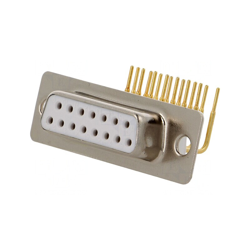 Conector D-Sub 15-Pin Mamă PCB 90° THT | Electronic-mag.ro | Componente Electronice