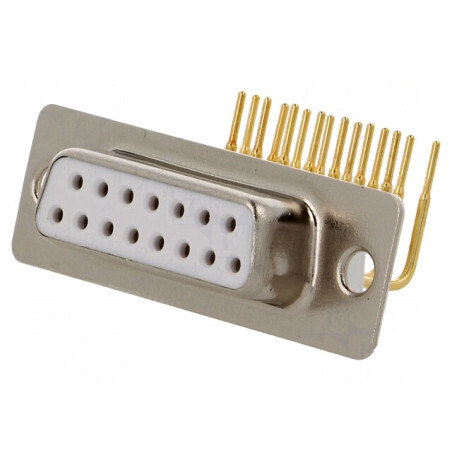 Conector D-Sub 15-Pin Mamă PCB 90° THT | Electronic-mag.ro | Componente Electronice