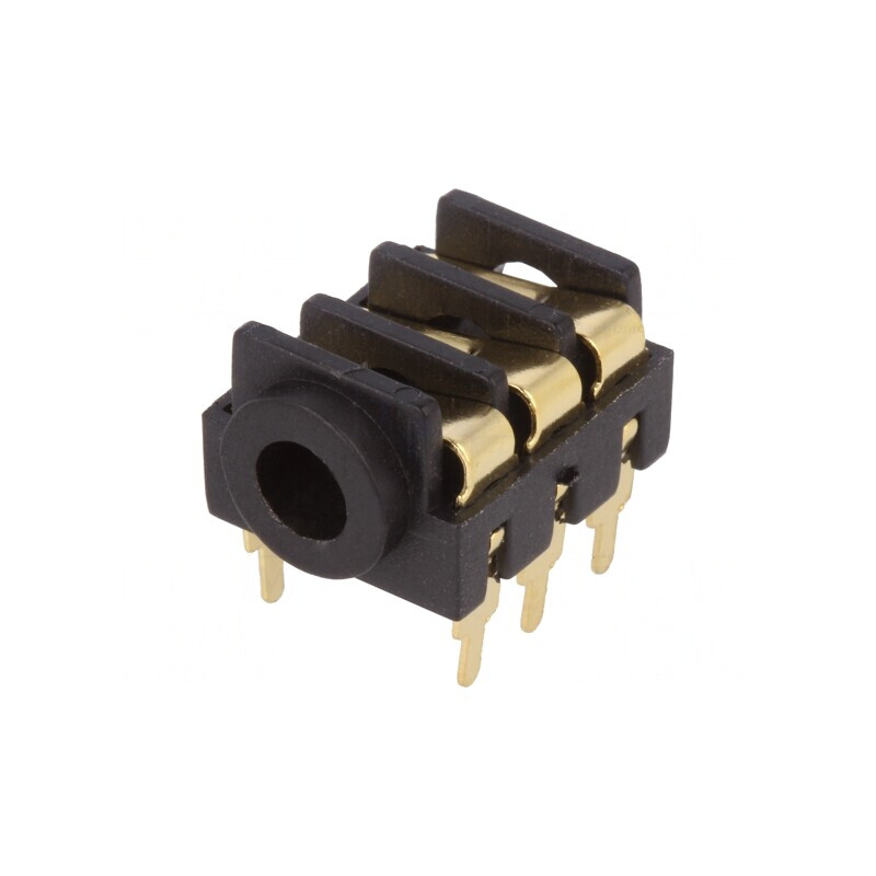 Soclu Jack 3,5mm Stereo Mamă THT Aurit | Electronic-mag.ro | Componente Electronice
