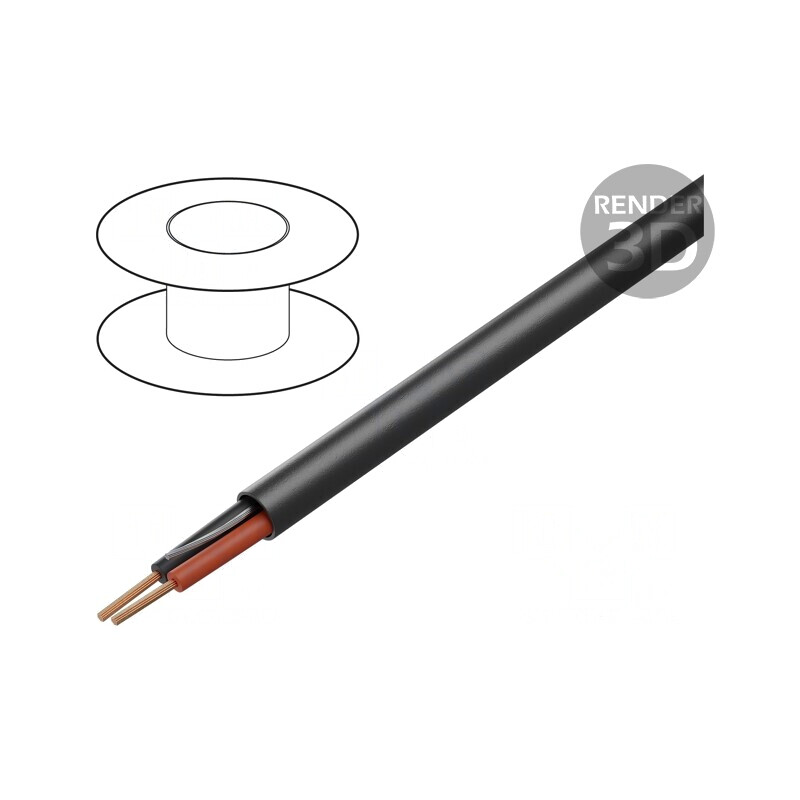 Cablu Neecranat Negru 300V 305m | Electronic-mag.ro | Componente Electronice