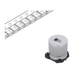 Condensator Electrolitic SMD 680uF 50V 16mm | Electronic-mag.ro | Componente Electronice