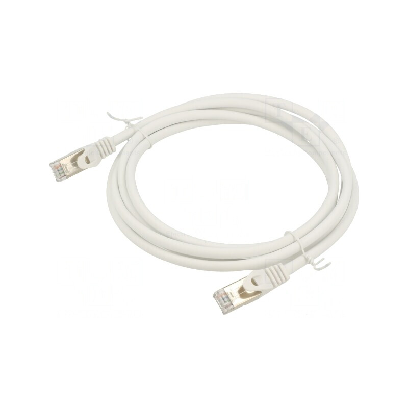 Patch cord S/FTP Cat6a alb 2m LSZH aurit | Electronic-mag.ro | Componente Electronice Patch cord S/FTP Cat6a alb 2m LSZH aurit | Electronic-mag.ro | Componente Electronice