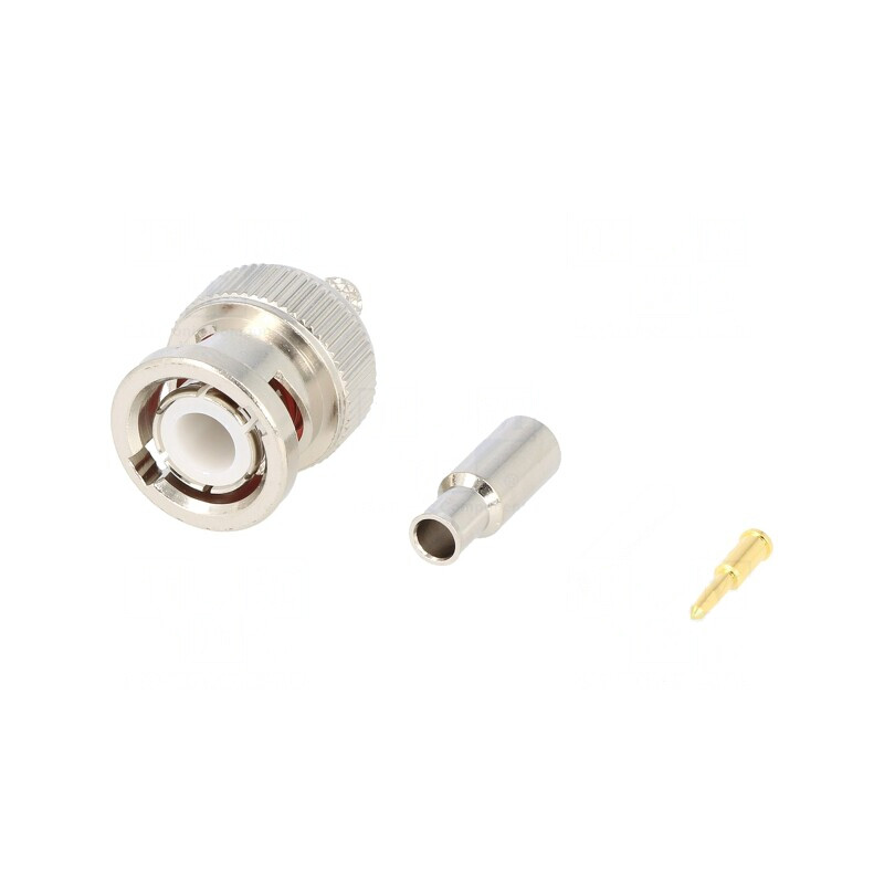 Mufă BNC tată 50Ω crimpat aurit | Electronic-mag.ro | Componente Electronice