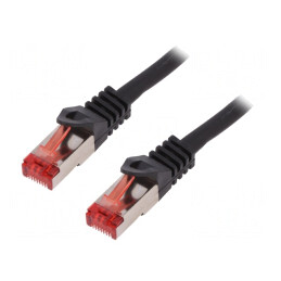 Patch cord S/FTP CAT6 Negru 1,5m | Electronic-mag.ro | Componente Electronice