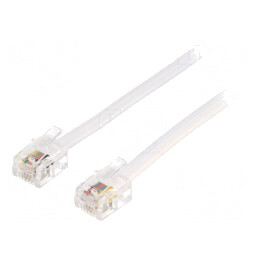 Cablu Telefon RJ11 Alb 15m | Electronic-mag.ro | Componente Electronice
