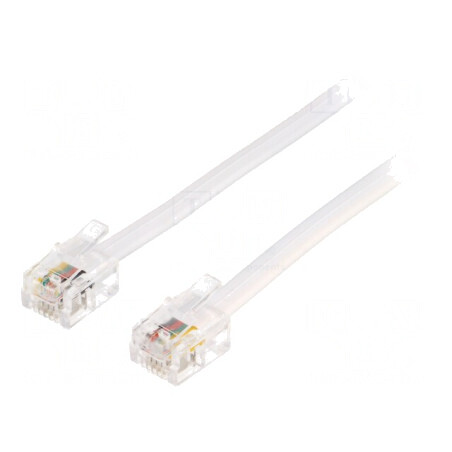 Cablu Telefon RJ11 Alb 15m | Electronic-mag.ro | Componente Electronice