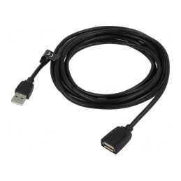 Cablu USB 2.0 A-A 3m Negru PVC | Electronic-mag.ro | Componente Electronice