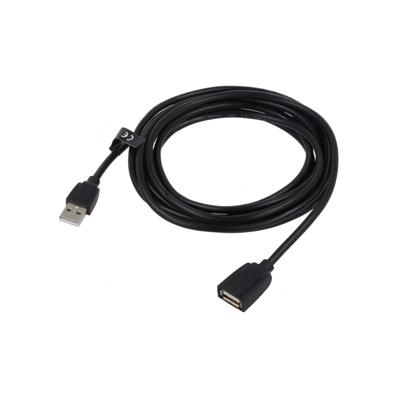 Cablu USB 2.0 A-A 3m Negru PVC | Electronic-mag.ro | Componente Electronice