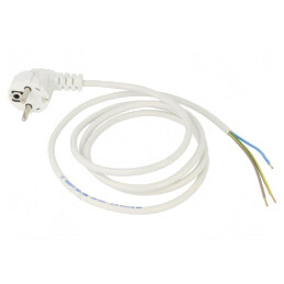 Cablu Electric 3x0,75mm2 cu Ștecăr în Unghi CEE 7/7 PVC | Electronic-mag.ro | Componente Electronice