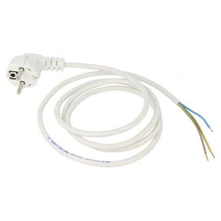Cablu Electric 3x0,75mm2 cu Ștecăr în Unghi CEE 7/7 PVC | Electronic-mag.ro | Componente Electronice