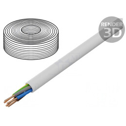 Cablu Electric YDY 5x1,5mm Alb 100m | Electronic-mag.ro | Componente Electronice