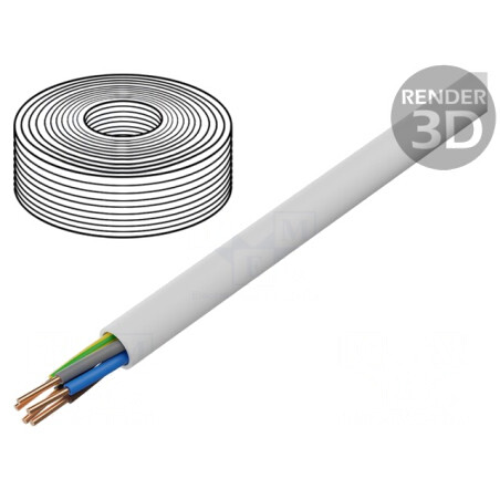 Cablu Electric YDY 5x1,5mm Alb 100m | Electronic-mag.ro | Componente Electronice