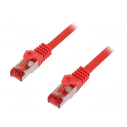 Patch cord S/FTP Cat6 LSZH roșu 1,5m | Electronic-mag.ro | Componente Electronice