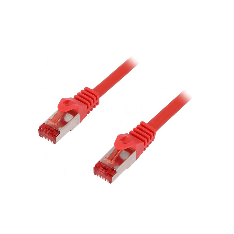 Patch cord S/FTP Cat6 LSZH roșu 1,5m | Electronic-mag.ro | Componente Electronice