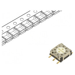 Întrerupător Codificare DEC/BCD SMT 10 Poziții | Electronic-mag.ro | Componente Electronice