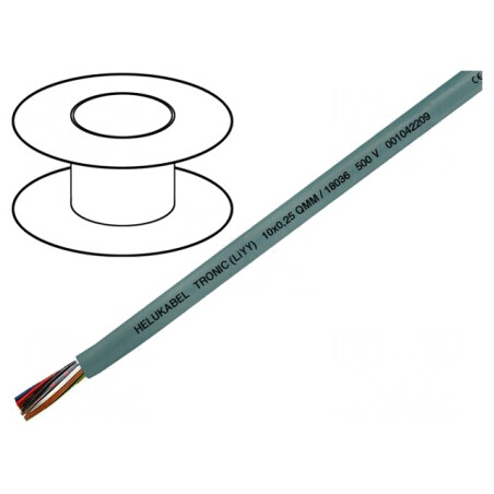 Cablu Electric LiYY 8x0,5mm2 Neecranat Gri 500V | Electronic-mag.ro | Componente Electronice