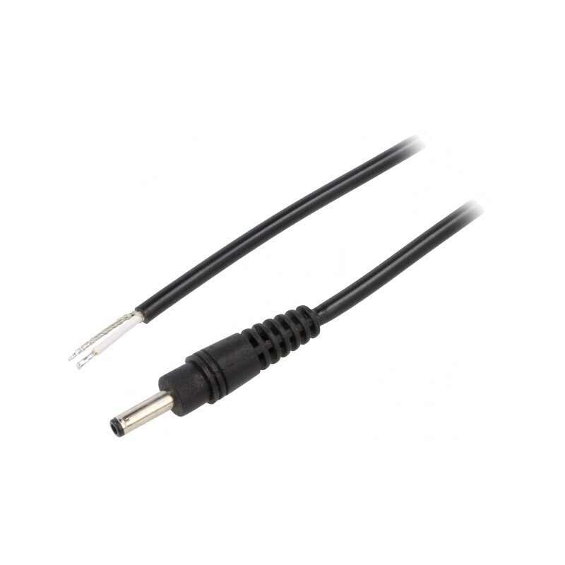 Cablu Alimentare DC 3,5/1,3 Mufă Drept Negru 0,5m | Electronic-mag.ro | Componente Electronice