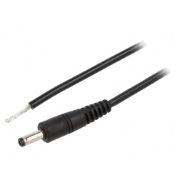 Cablu Alimentare DC 4.0/1.7 Negru 0.5m | Electronic-mag.ro | Componente Electronice