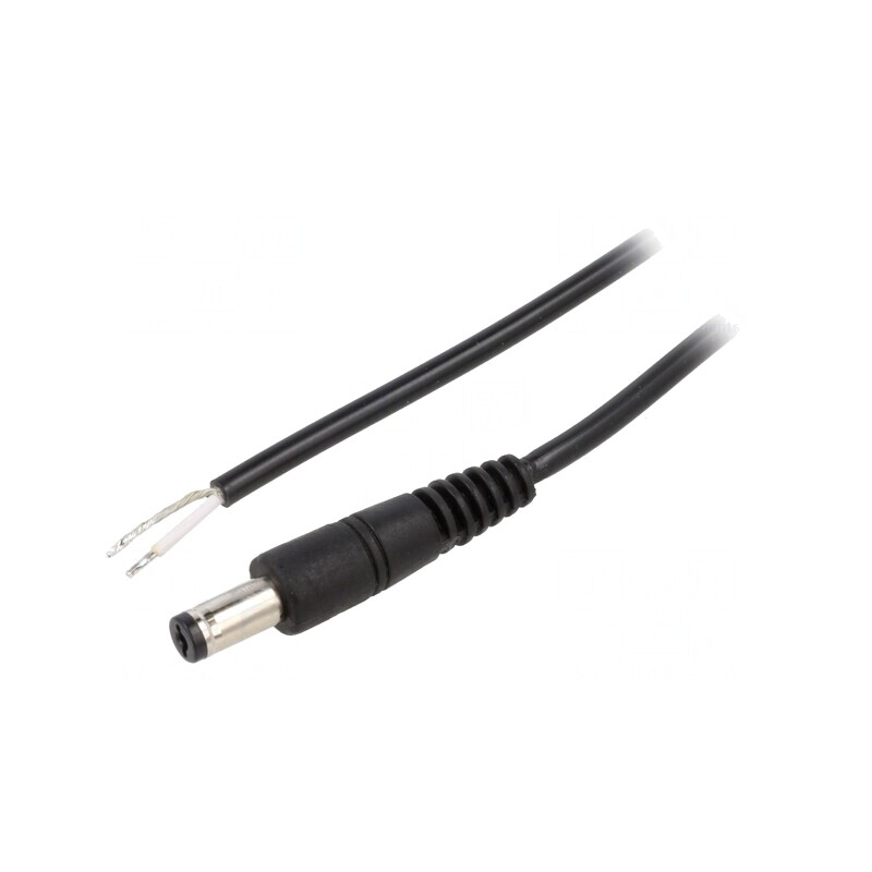Cablu Alimentare DC 5,5/1,7mm Negru 0,5m | Electronic-mag.ro | Componente Electronice
