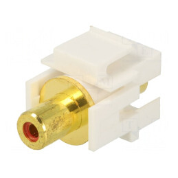 Adaptor Keystone Mamă x2 Aurit Roșu | Electronic-mag.ro | Componente Electronice