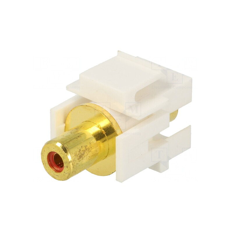 Adaptor Keystone Mamă x2 Aurit Roșu | Electronic-mag.ro | Componente Electronice