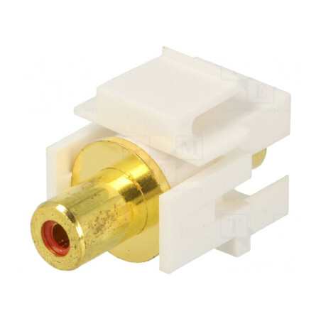 Adaptor Keystone Mamă x2 Aurit Roșu | Electronic-mag.ro | Componente Electronice