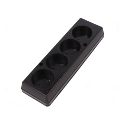 Conector Alimentare AC Mamă Spliter 2P 250VAC 16A Negru | Electronic-mag.ro | Componente Electronice