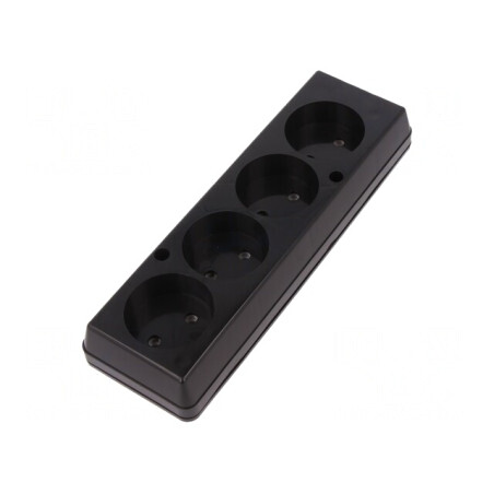 Conector Alimentare AC Mamă Spliter 2P 250VAC 16A Negru | Electronic-mag.ro | Componente Electronice
