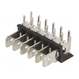 Terminal: conector spadă; 6,4mm; 0,8mm; THT; oţel; cositorit; 500V